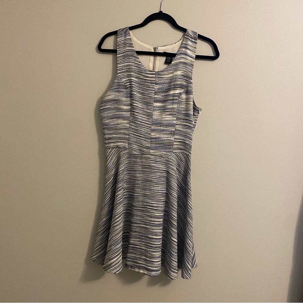 Aqua by Bloomingdales stripped blue and white dress